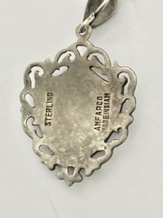 Vintage Amfarco 16” Sterling Siam Thai Goddess Dancer Pendant and Necklace