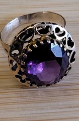 10k yellow gold Amethyst ring