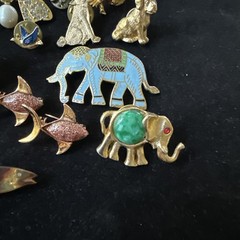 Animals Dogs Fish Birds Brooch Pin Lot MCM Jewelry Insects
