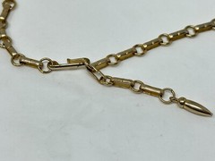 Unique Vintage Goldtone OVAL Link Choker 16-18″ Necklace