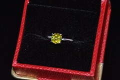 Certified Natural 1.7Cts Green Tourmaline Solid Platinum Solitaire Stacking Ring