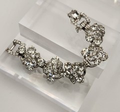 Verified Juliana D&E Ref 5757 Rhinestone Bracelet 5 Link Crystal Vintage 7″ READ