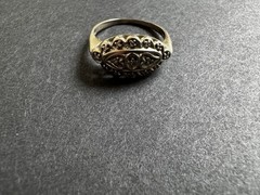 Vintage 1920s Art Deco Diamond Cocktail Ring – Size 6