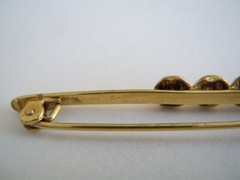 Vintage Gold Plated Brooch Theodor Klotz 2,0 g 5,3 x 0,5 cm