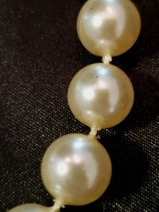 CAROLEE Vintage Earring & Necklace Set, Ivory Faux Pearls, Silver-toned Accents