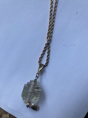 Art Deco Glass vintage Pendant Lucky Charm Talisman Gorgeous Ooak Beauty