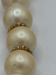 Vintage Monet faux pearl purple beaded necklace – 36” In Length