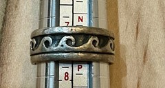 Vintage Hopi Native Sterling Silver Wave Ring Stamped Size 7.5- Wt. 5.50g