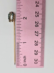 Antique Victorian 9k Gold Horseshoe Stick Pin Blue Glass Paste Lucky Talisman 1g