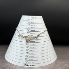 Vintage Style Silver Tone Rhinestone Filigree Dangle Choker Necklace Women’s