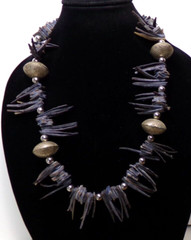 Artisan Handmade Bead Necklace 26″ Unique One-of-a-Kind Design CF83