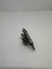 Silver And Black Crocodile Pin