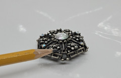 Vintage Rhinestone Multi Stone Brooch Metal 1.5″