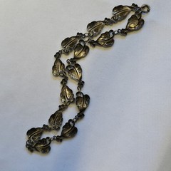 Vtg Sterling Silver Danecraft Floral Necklace 20.25g Fine Jewelry 15.5″ Chain