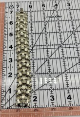 Vintage Coro Wide Linked Basket Weave Bracelet Gold-Tone Signed, Great Condition