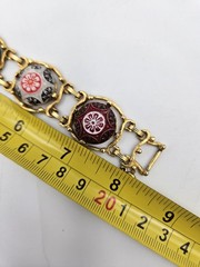 Juliana D&E Celebrity Moroccan Matrix Multi Cabochon Gold Tone Bracelet AS IS