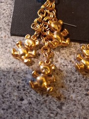 Lot Of 5 Vintage Three Ladies by Roxsann, Gold Tone Clip On And Pierced Earrings