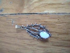 Vintage Moonstone Gold Filled Pendant 1in