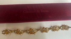 Camrose & Kross Jackie Kennedy JBK Amber And Pearl Floral/rope Link Bracelet