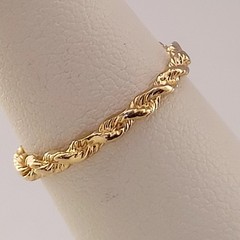 Vintage 14k Fancy Gold Ring. Size 6-1/4. High Polish, Diamond Cut Design.
