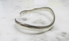 Wavy Design Sterling Silver Cuff Bracelet ~ 6-1/2″ ~ 23grams ~ 5-C398