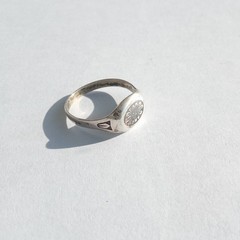 Vintage Ring With niello Sterling Silver 925 star USSR time Women Jewelry size 8