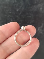 925 Sterling Silver Garnet Ring Size US 5.25 Vintage