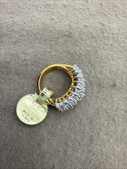 Vintage Statement Cocktail Ring Lot – Clear Stones Gold tone Sizes 5.5 – 6.5