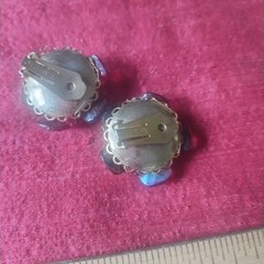 Marvella Clip On Earrings With Aurora Borealis Rhinestones