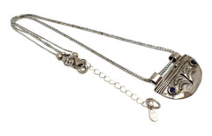 Beautiful Necklace Silver 925 With Gems Stone VTG A Unique Item #55#