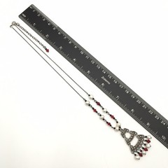 Vintage Sterling Silver MARSALA CO Marcasite Bar Necklace 16-18” 925 11g #97