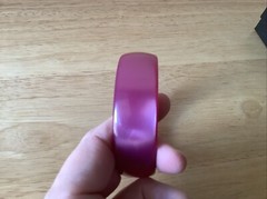 Vintage Moonglow Bangle Bracelets 2 Purple Grey Thermoset Glows Low Profile