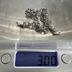 Vintage RCI 14k White Gold Double Circle Link Charm Bracelet 7.3” 5.7mm Turkey