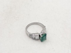 Designer $9000 3.50ct AAA+++ Colombian Emerald VS G Diamond Platinum Ring 8g