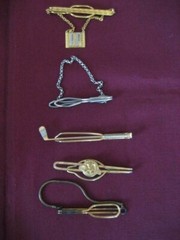 Lot of Vintage Cufflinks, Tie Bar and Tie Chains