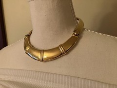EXC Napier VTG Gold Tone 1980’s HTF 3 piece collared choker Signed