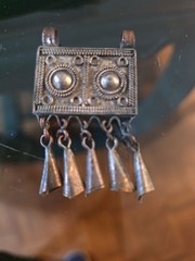 Antique Middle Eastern Silver Alloy Unique Pendant