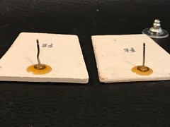 1970s-1980s FRED BABB Ear Mights Ceramic Pop Art Earrings