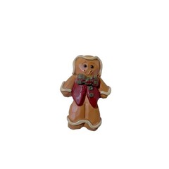 Vintage 1990’s Cast Resin 2 x 1.5 Gingerbread Man Christmas Brooch Pin