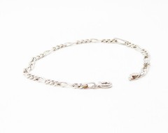 925 Sterling Silver Shiny Polished Petite Curb Link Chain Bracelet BT4516
