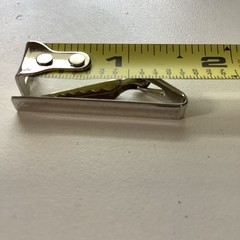 Vintage Mid Century Modern Silver Tie Bar Sterling Top! By Shields!