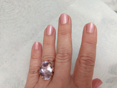 VTG/ATQ ELEGANT 10K SOLID YELLOW GOLD LARGE LILAC AMETHYST RING SZ 6