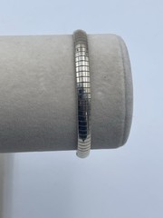 Vintage 925 Sterling Silver Italy Omega Bracelet 6 3/4” Width 5.7mm