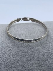 Vintage 925 Sterling Silver Italy Omega Bracelet 6 3/4” Width 5.7mm