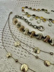 Lot of 3 Vintage Necklaces Mixed Metals