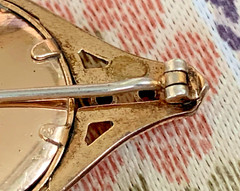 Victorian Jewellery SILB.DOUBLE Mourning Photo Pin Brooch Memento Mori c.1900