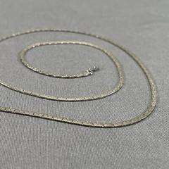 Vintage Silver Tone Necklace Signed Korea 24″ Spring Ring Closure