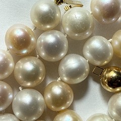 Choker Cultured Pearl 14k 9mm Ball Clasp 10mm Big Multicolor Pearls 16.5” Unused