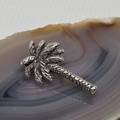 925 Sterling Silver Palm Tree Sliding Charm Pendant Slider