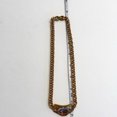 Jackie Collins Vintage 80’s Panther Gold Plated Two Tone Chain Link Necklace